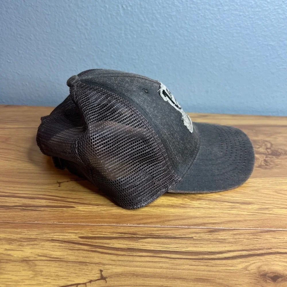 AHEAD Kentucky Derby 143 Cap Hat Distressed Mesh Brown Trucker Snapback